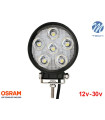 Projetor de LED 18W 1350Lm LED Osram Redondo Spot 5" 10V-30V M-Tech