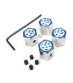 Tampas para Válvulas de Jantes - Anti-Roubo Logo VW Azul