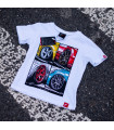 T-Shirt Junior Mix Japan Racing - Branco