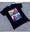 T-Shirt Homem Mix Japan Racing - Preto