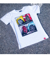 T-Shirt Homem Mix Japan Racing - Branco