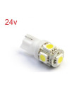 Lâmpada LED W5W T10 com 5 LEDS SMD Branco 6000K 24V