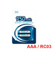 2x Pilhas Recarregáveis Ni-mh AAA / RC03 1.2v 950 mAh