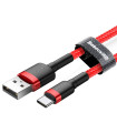 Cabo USB-A para USB-C 1M 3A Vermelho Baseus
