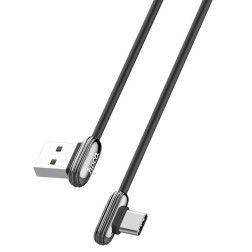 Cabo USB-A para USB-C 1.2M 2.4A 90º Metal Grey Hoco