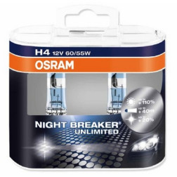 H4 OSRAM NIGHT BREAKER Unlimited H4 DUO - 55W Halogéneo 
