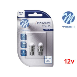 Lâmpadas LED T10 W5W 1xSMD 3030 Cool White Premium M-Tech - Pack Duo Blister
