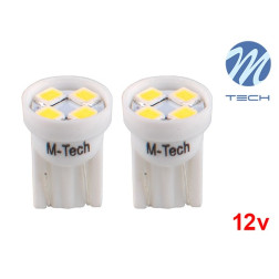 Lâmpadas LED T10 W5W 4xSMD 2835 Cool White Basic M-Tech - Pack Duo Blister