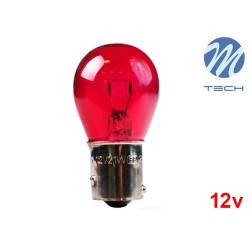 Lâmpada Halogéneo PR21 BAW15s 21W 12V Vermelho M-Tech - Individual