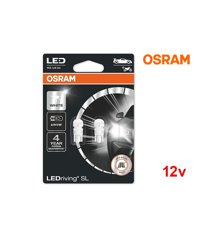 Lâmpadas LED W5W 6000K Osram LEDriving SL - Pack Duo Blister