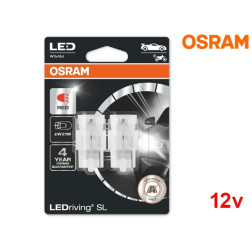 Lâmpadas LED W21W Vermelho Osram LEDriving SL - Pack Duo Blister