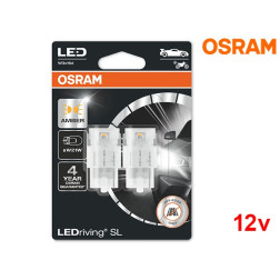 Lâmpadas LED W21W Amber / Laranja Osram LEDriving SL - Pack Duo Blister