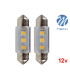 Lâmpadas LED Tubular C5W 36mm 3xSMD3528 Cool White Basic M-Tech - Pack Duo Blister
