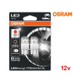 Lâmpadas LED W21/5W Vermelho Osram LEDriving PREMIUM SL - Pack Duo Blister