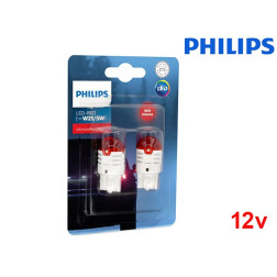Lâmpadas LED W21/5W T20 Vermelho Philips Ultinon Pro3000 - Pack Duo Blister