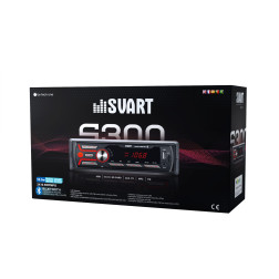 Auto Rádio MP3 Bluetooth USB AUX Micro SD FM 2x10.5w Svart S300 ISO