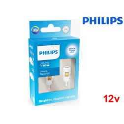 Lâmpadas LED W5W T10 6000K Philips Ultinon Pro6000 - Pack Duo Blister