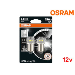 Lâmpadas LED R10W BA15s Branco 6000K Osram LEDriving SL - Pack Duo Blister
