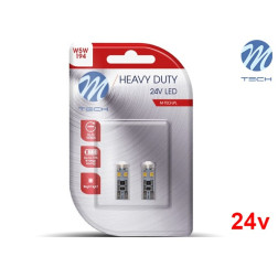 Lâmpadas LED T10 W5W Canbus 8xSMD 2835 24V Cool White Premium M-Tech - Pack Duo Blister
