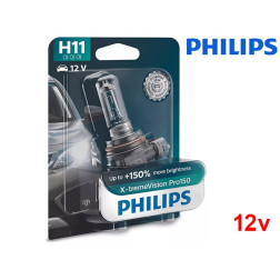 Lâmpada Halogéneo X-tremeVision Pro150 H11 55W 12V Philips - Pack Individual Blister