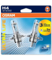 H4 OSRAM Ultra Life H4 DUO Blister - 55W Halogéneo
