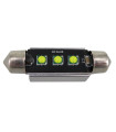 Lâmpada LED Tubular / C5W CANBUS 3 Leds CREE 3535 com dissipador 12V - 36mm 39mm 42mm
