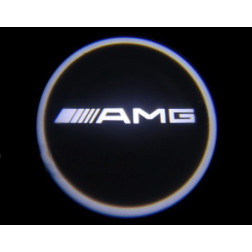 Luzes Cortesia Laser com Logotipo Mercedes AMG W176 W246 C204 W205 W212 X166