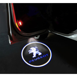 Luzes Cortesia Laser com Logotipo Peugeot